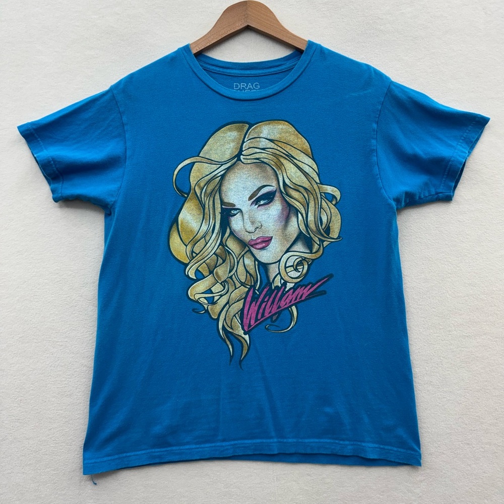 Drag Queen Merch Men’s Medium Willam Belli T-Shirt RuPaul Race Blue